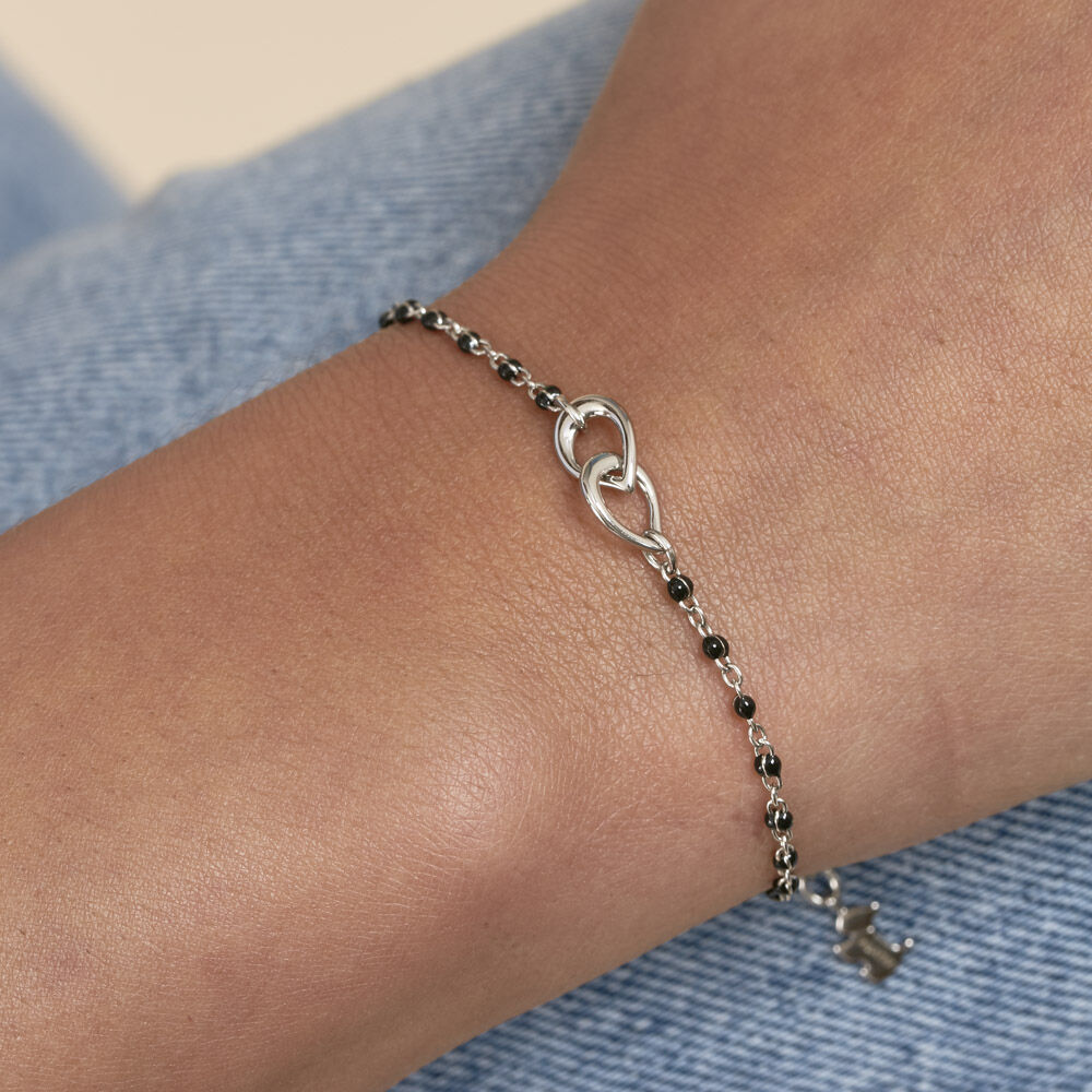 Pulsera de cadena SMARTY - Negro / Plata - Outlet  | Agatha