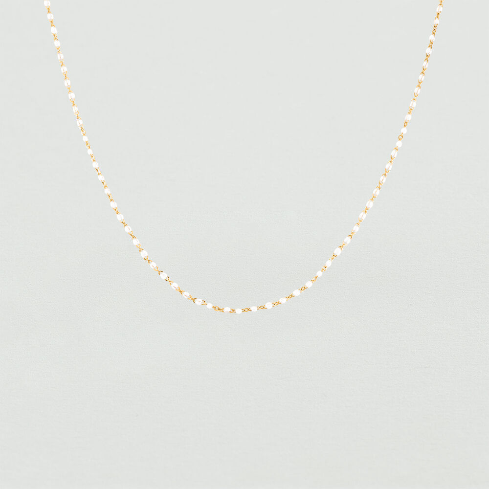 Collar midi SMARTY - Blanco / Oro - Collares  | Agatha