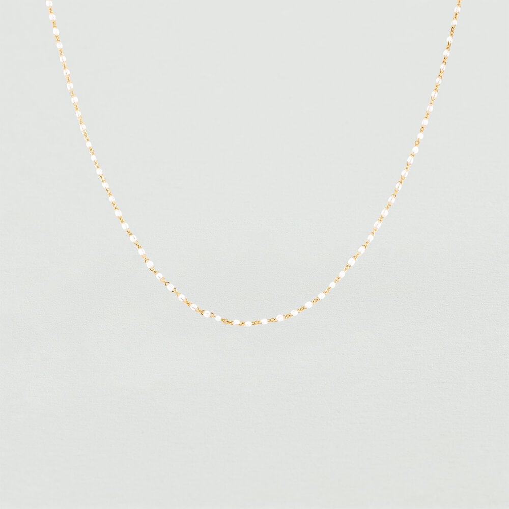 Collar midi SMARTY - Blanco / Oro - Collares  | Agatha