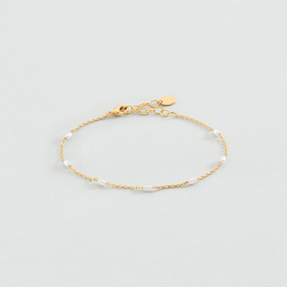 Pulsera de cadena JASMIN - Dorado / Blanco - Pulsera de cadena  | Agatha