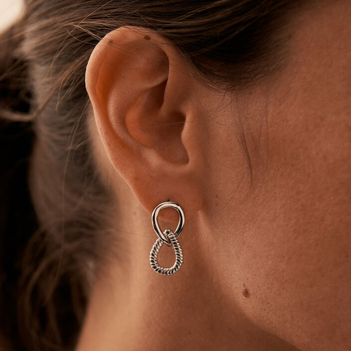 Pendientes largos HARMONIE - Plata - Pendientes  | Agatha