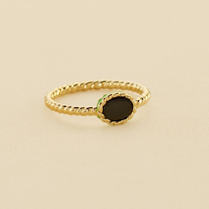 Anillo fino ATMA - Onyx/ verde - Anillos  | Agatha