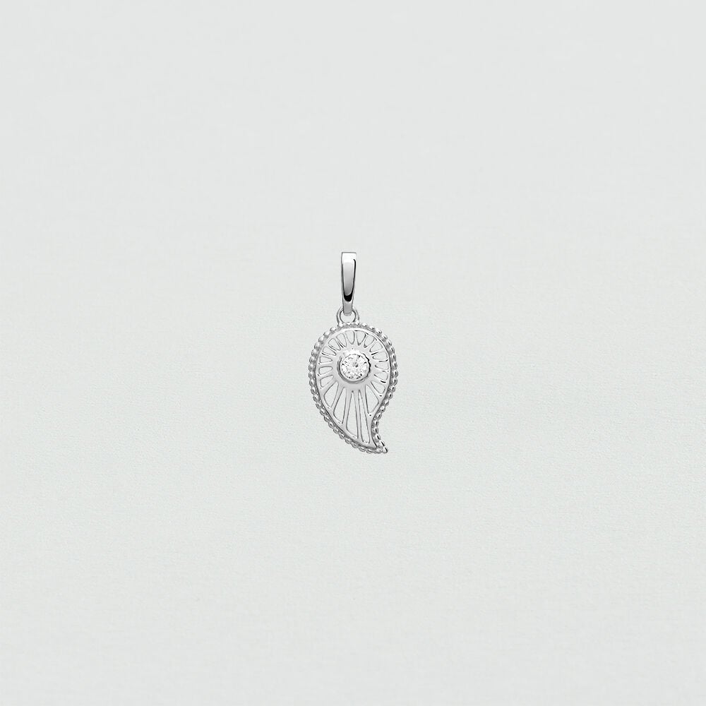 Colgante CACHEMIR - Cristal / Plateado - Outlet  | Agatha