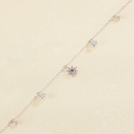 Pulsera de cadena SPACE AGE - Cristal / Plateado - Pulseras  | Agatha