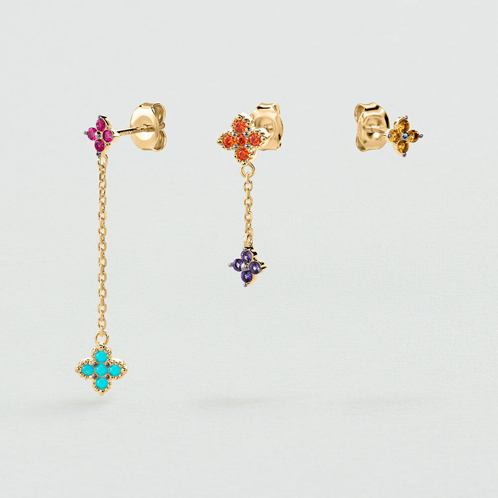 Set de pendientes BELOVED MIX & MATCH - Multicolor / Oro - Pendientes cortos  | Agatha