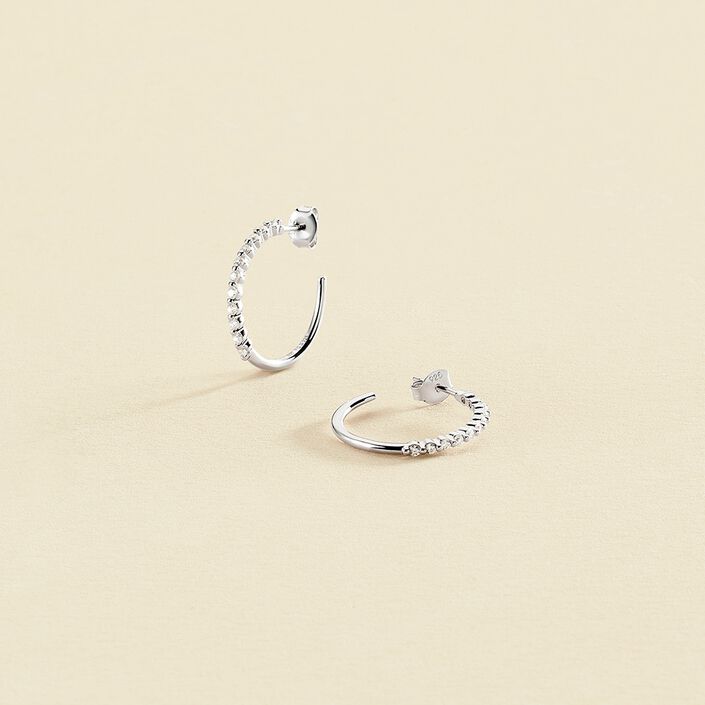 Criollas BELOVED - Cristal / Plateado - Pendientes  | Agatha