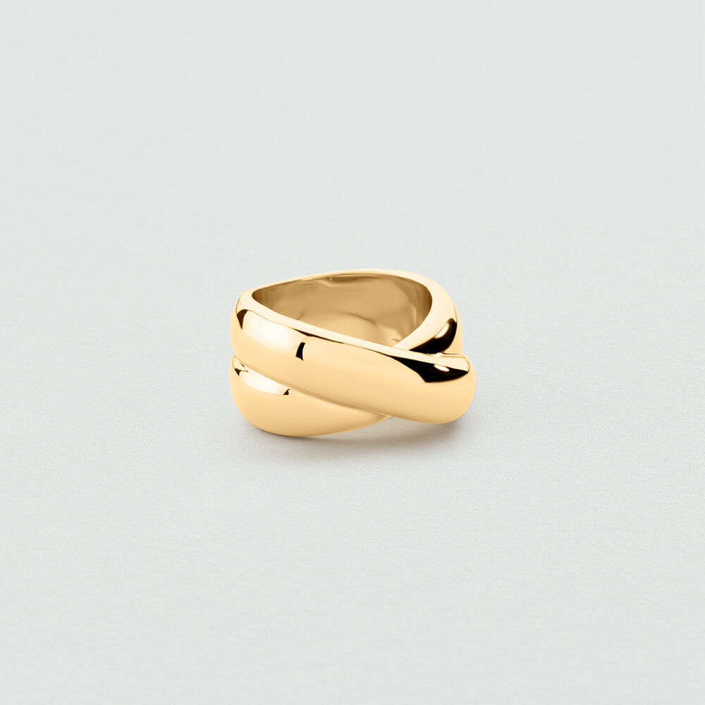 Anillo ancho XOXO - Dorado - Anillo ancho  | Agatha