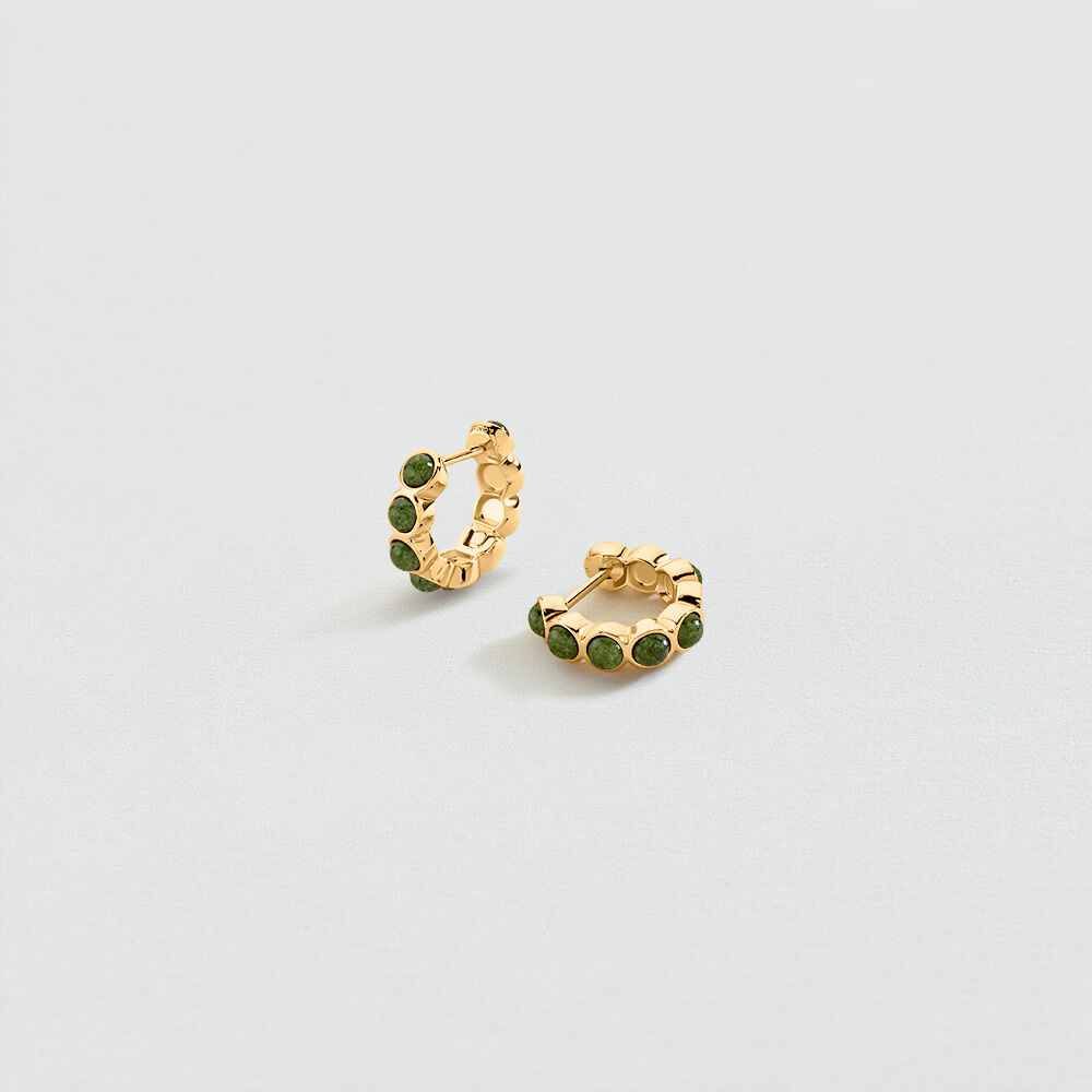 Criollas PIEDRA BATIGNOLLES - Verde / Dorado - Pendientes  | Agatha