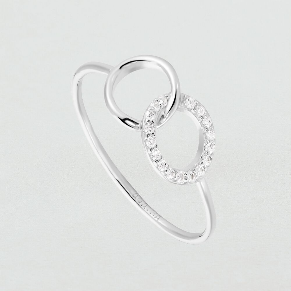 Anillo fino RONDOU - Cristal / Plateado - Anillos  | Agatha