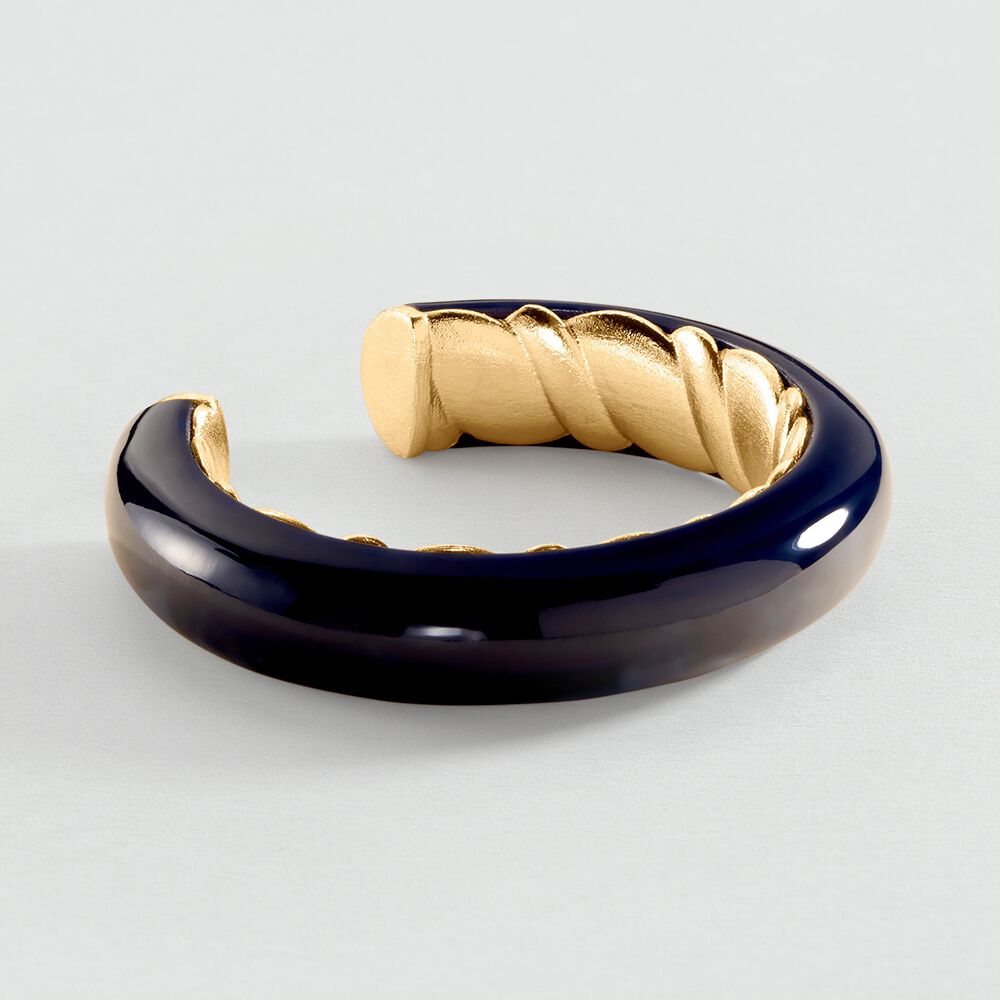 Pulsera rígida TORSADES - Azul / Oro - Outlet  | Agatha