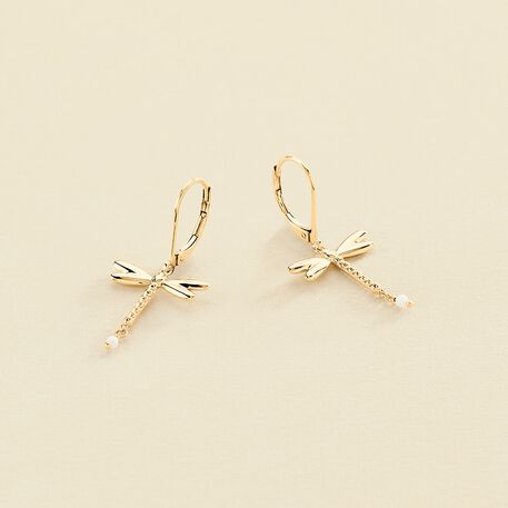 Pendientes largos DRAGONFLY - Dorado - Pendientes  | Agatha