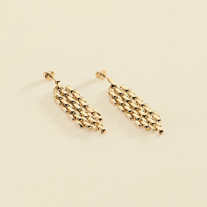 Pendientes largos MINUIT - Dorado - Pendientes  | Agatha