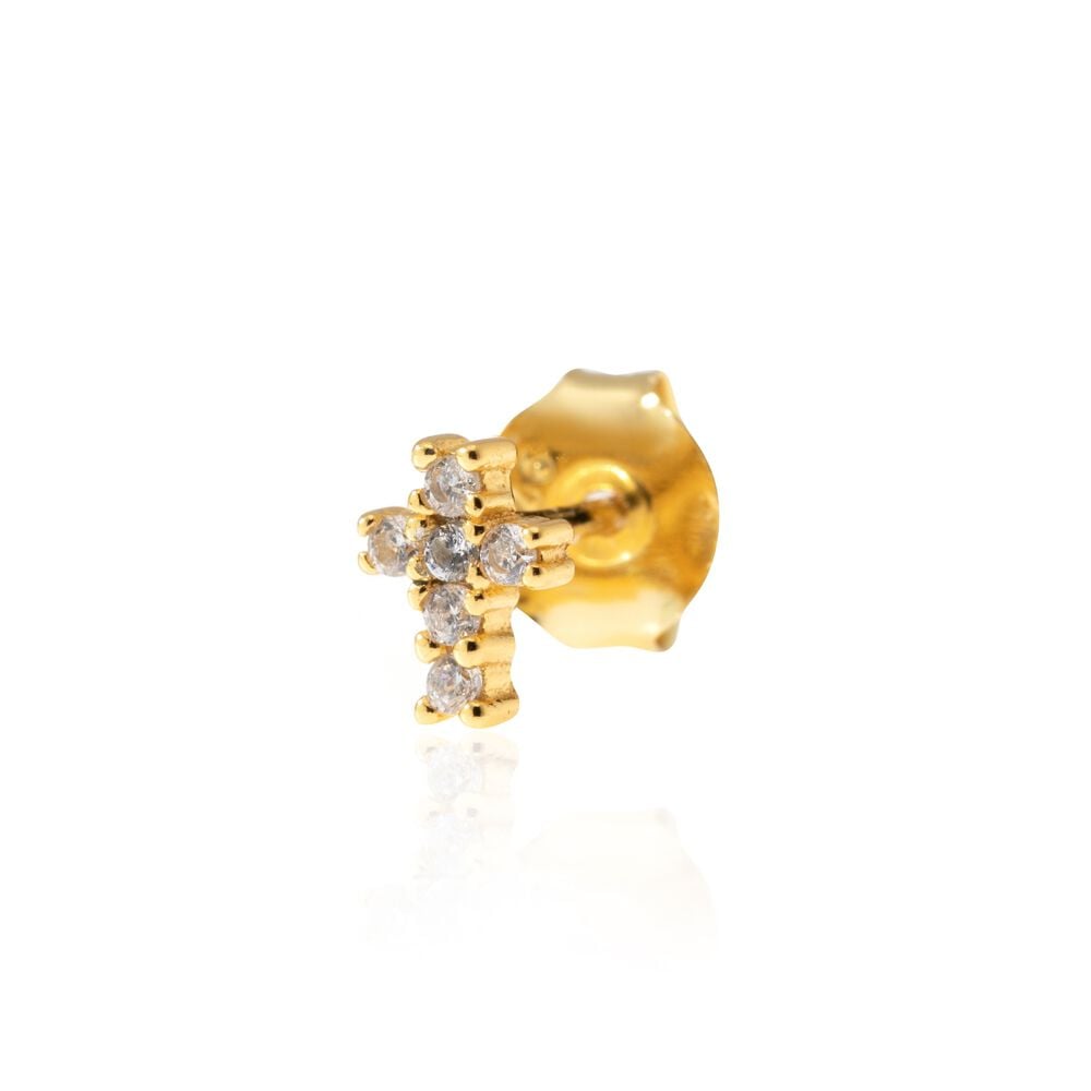 Piercing mini CRUZBRIL - Cristal / Dorado - Piercings  | Agatha