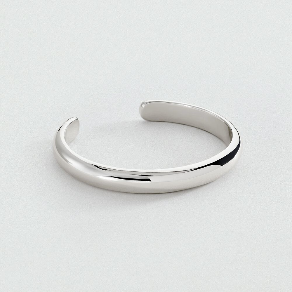 Pulsera rígida LEO - Plateado - Sin piedra  | Agatha