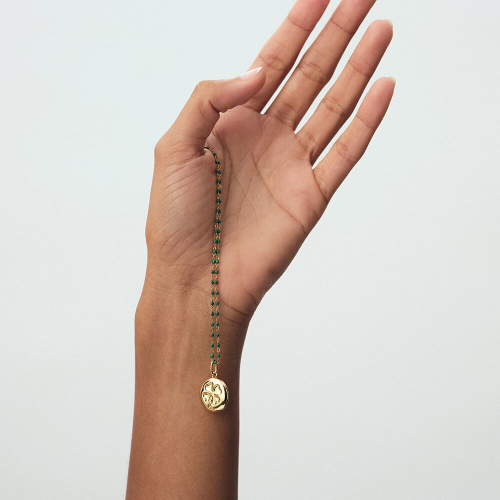 Colgante MEDALL&Oacute;N TR&Eacute;BOL - Dorado - Sin piedra  | Agatha