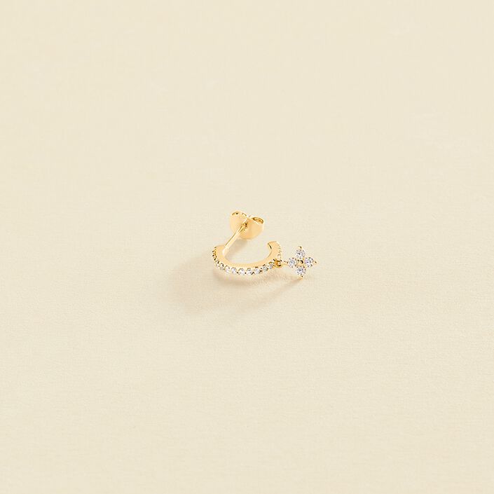 Piercing criolla DIAMSTAR - Cristal / Dorado - Piercings  | Agatha