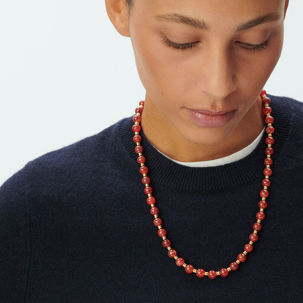 Collar midi BE - Rojo / Oro - Collares  | Agatha