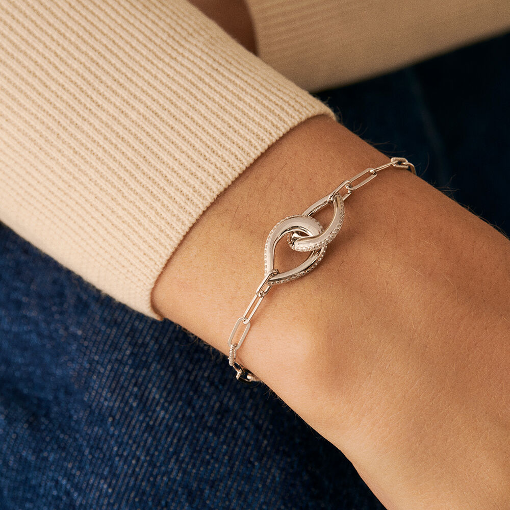 Pulsera de cadena GEMINI - Cristal / Plateado - Pulsera de cadena  | Agatha