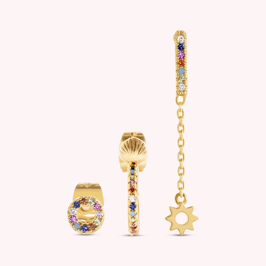 Piercing mini RAINBOW - Multicolor / Oro - Piercings  | Agatha