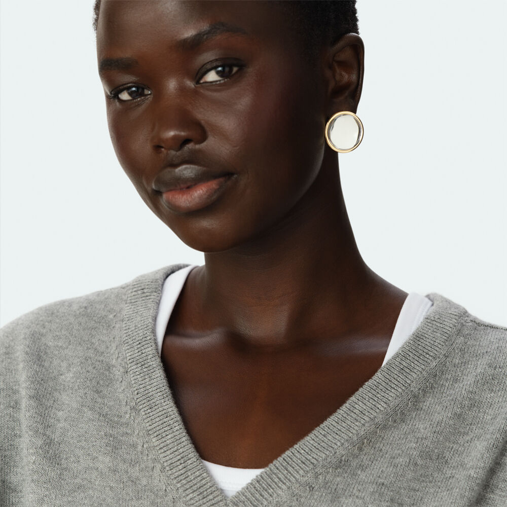 Pendientes cortos OVERSIZE BATIGNOLLES - Cristal / Dorado - Pendientes cortos  | Agatha