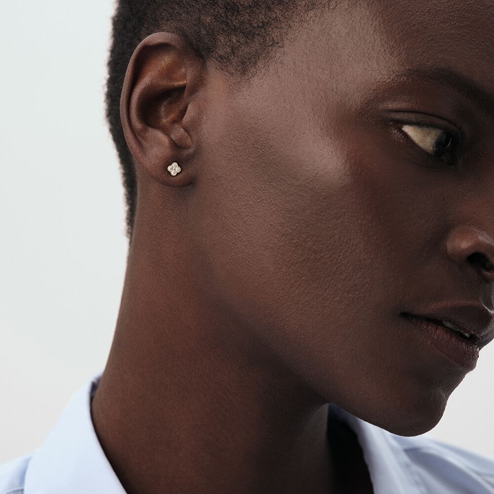 Pendientes cortos BELOVED - Cristal / Dorado - Pendientes cortos  | Agatha