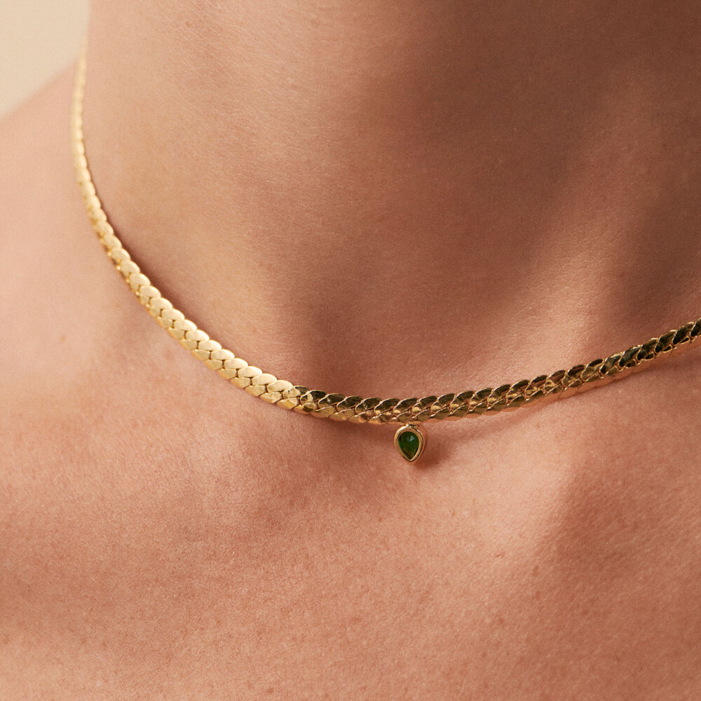 Collar corto NEITH - Verde / Dorado - Collares  | Agatha