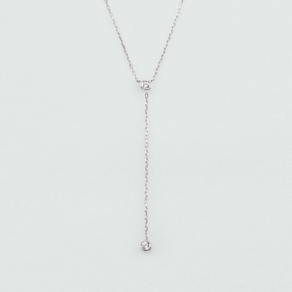 Collar corto NEC9BRILLANT - Cristal / Plateado - Collar corto  | Agatha
