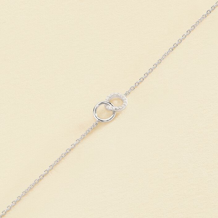 Pulsera de cadena RONDOU - Cristal / Plateado - Pulseras  | Agatha
