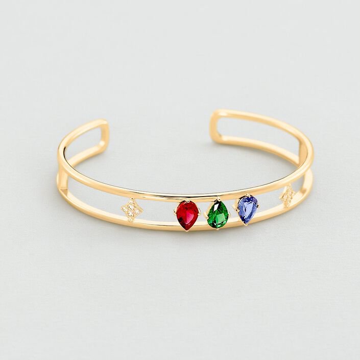 Pulsera esclava ASTRE - Multicolor / Oro - Pulseras  | Agatha