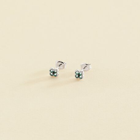Pendientes cortos BELOVED - Turquesa / Plata - Pendientes  | Agatha