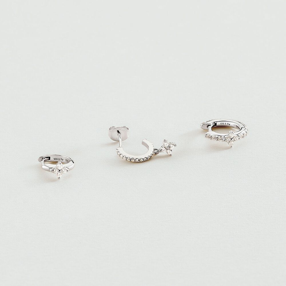 Piercing criolla BELOVED - Cristal / Plateado - Piercings  | Agatha