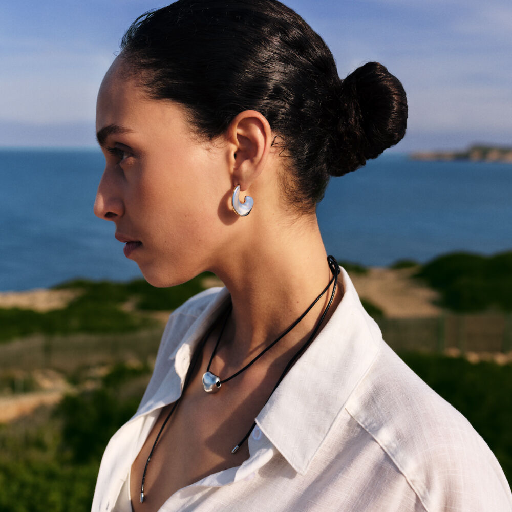 Collar largo ODYSSEE - Negro / Plata - Collar largo  | Agatha