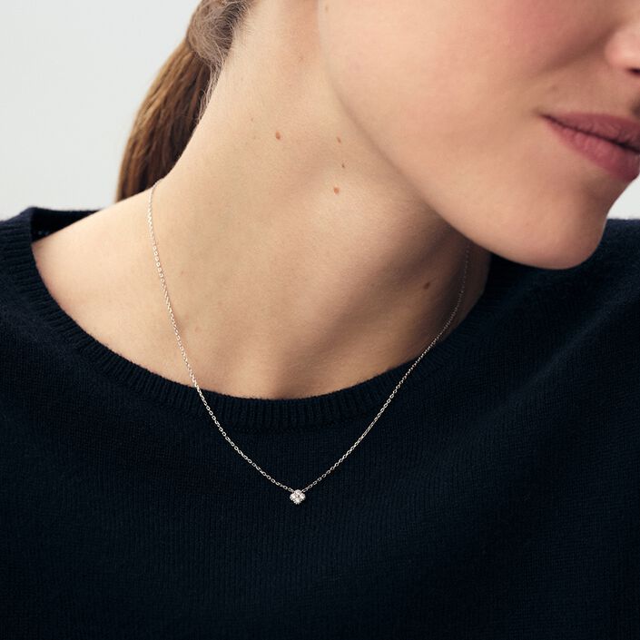 Collar corto BELOVED - Cristal / Plateado - Collares  | Agatha
