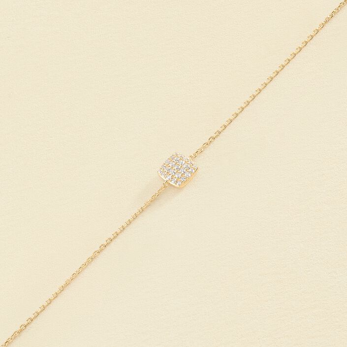 Pulsera de cadena GLORIA - Cristal / Dorado - Pulseras  | Agatha