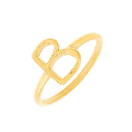 Anillo fino LETTRE B - Dorado - Anillos  | Agatha