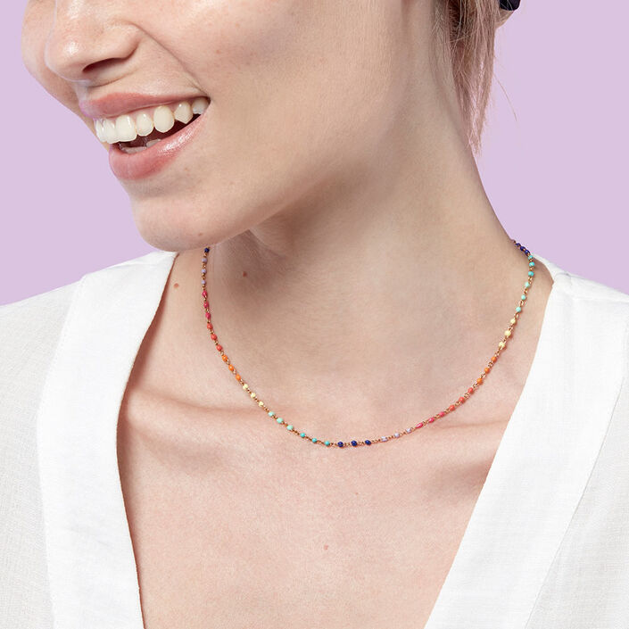 Collar corto SMARTY - Multicolor / Oro - Collares  | Agatha