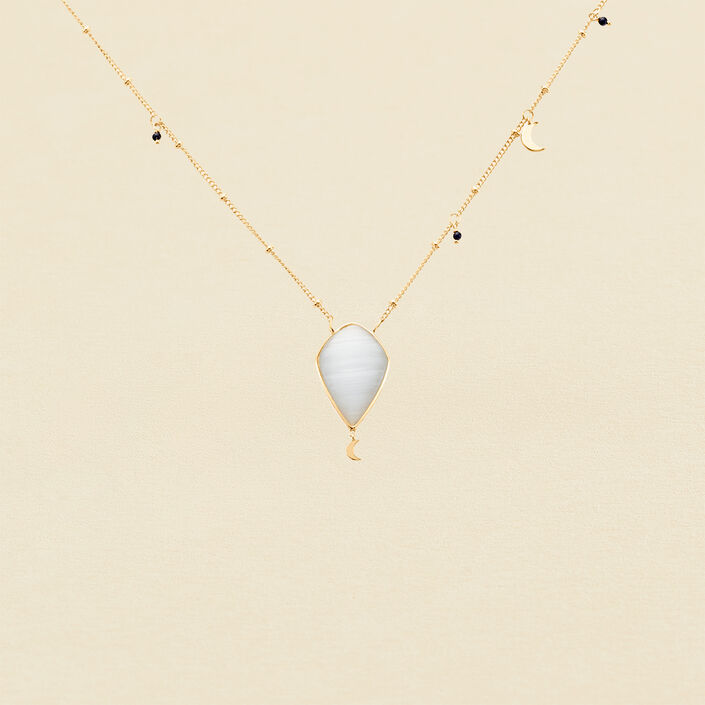 Collar midi CREPUSCULE - Blanco / Oro - Collares  | Agatha