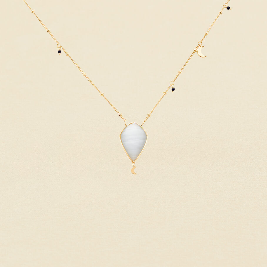 Collar midi ECLIPSE - Blanco / Oro - Collares  | Agatha
