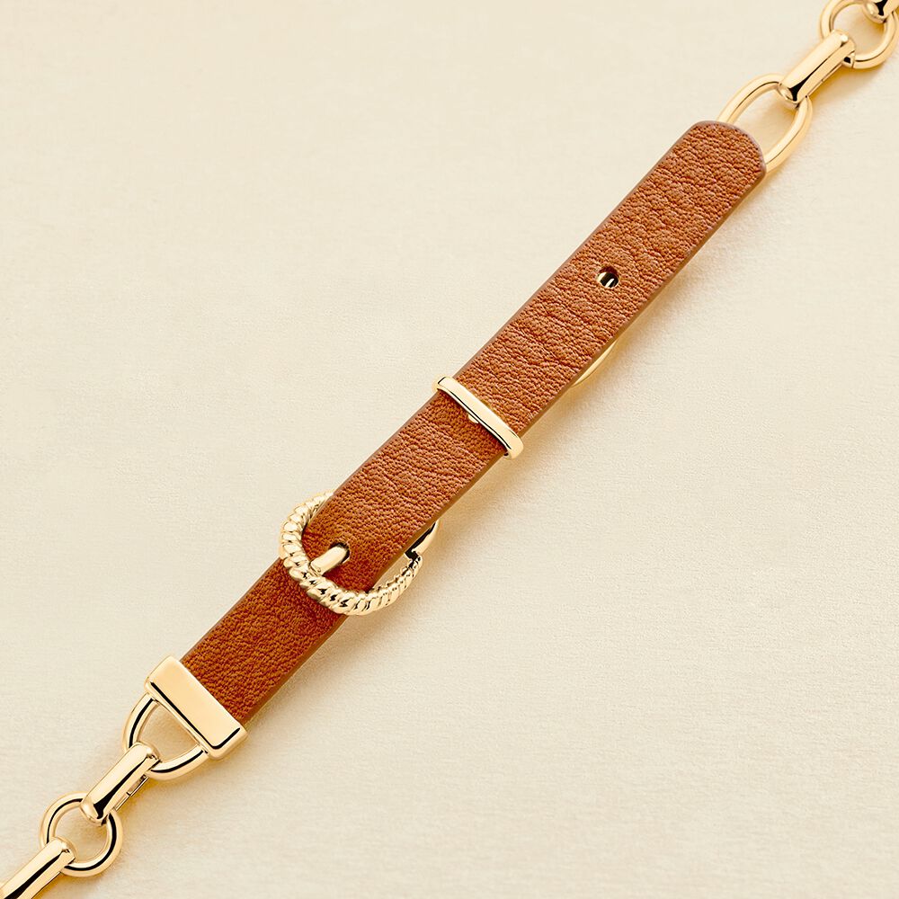 Pulsera de cadena TWIGGY - oro / camello - Pulsera de cadena  | Agatha