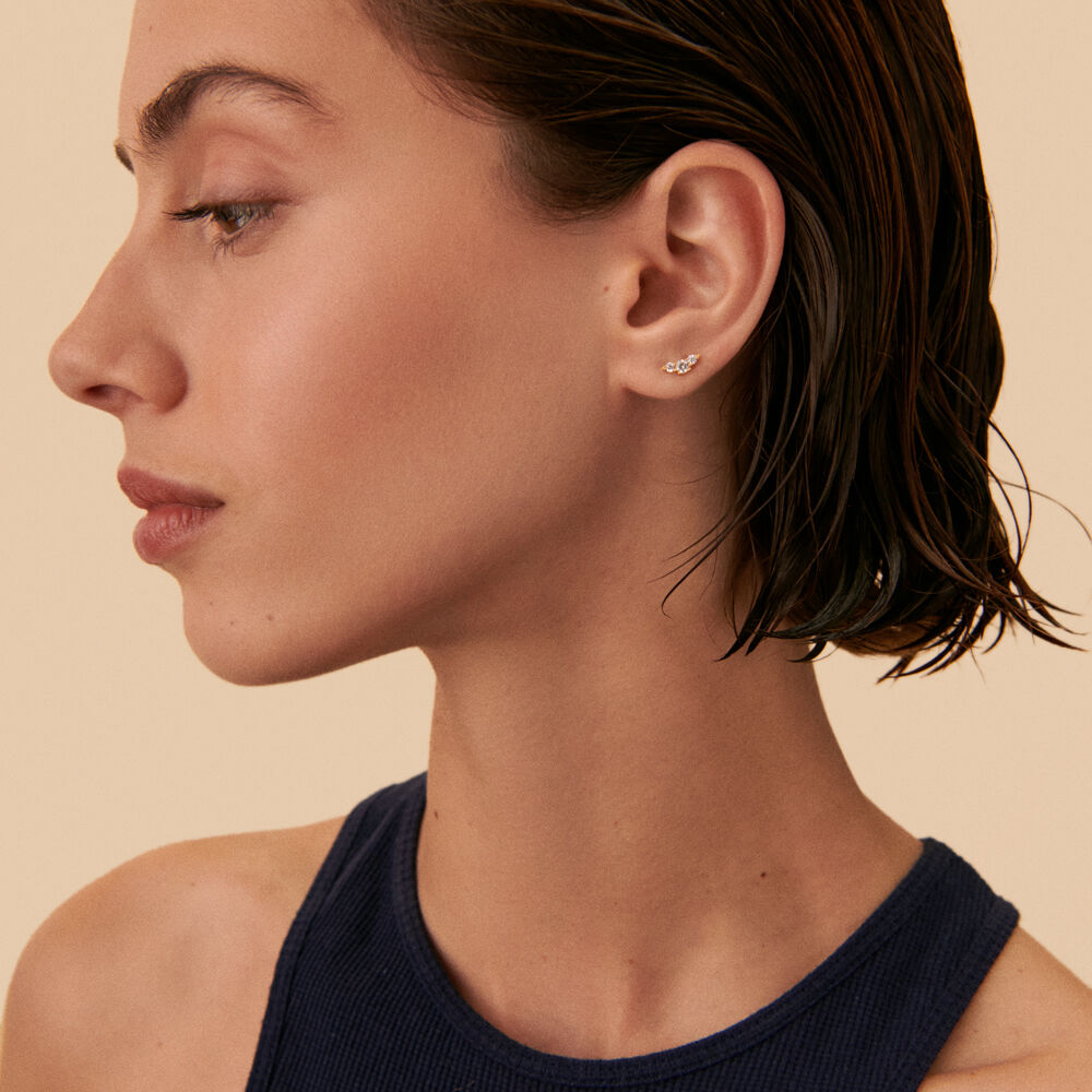 Piercing mini CROISSAN - Cristal / Dorado - Piercings  | Agatha