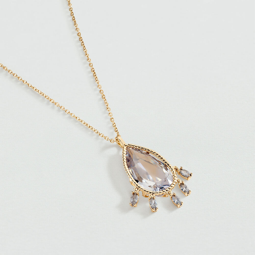 Collar midi SAUDE - Cristal / Dorado - Collares  | Agatha