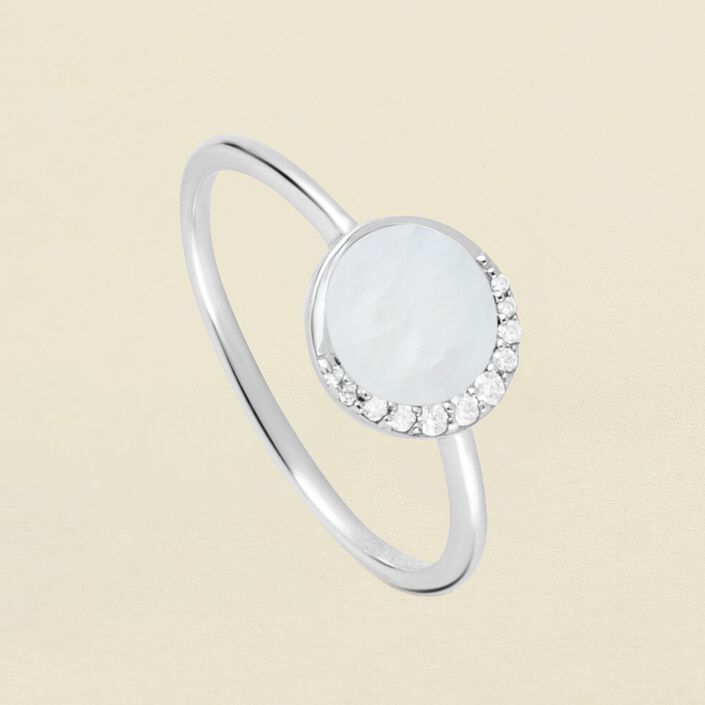Anillo fino MOONNACRE - Perla / Plata - Anillos  | Agatha
