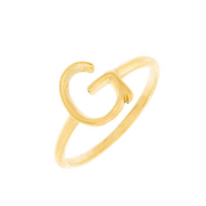 Anillo fino LETTRE G - Dorado - Anillos  | Agatha