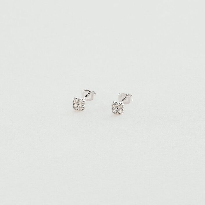 Pendientes cortos BELOVED - Cristal / Plateado - Pendientes  | Agatha