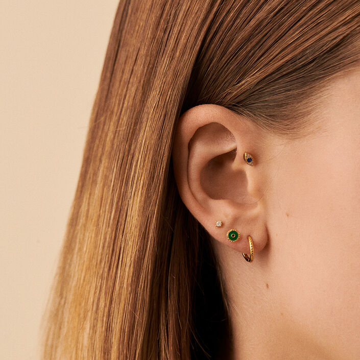 Piercing mini MIX& MATCH - Verde / Dorado - Piercings  | Agatha
