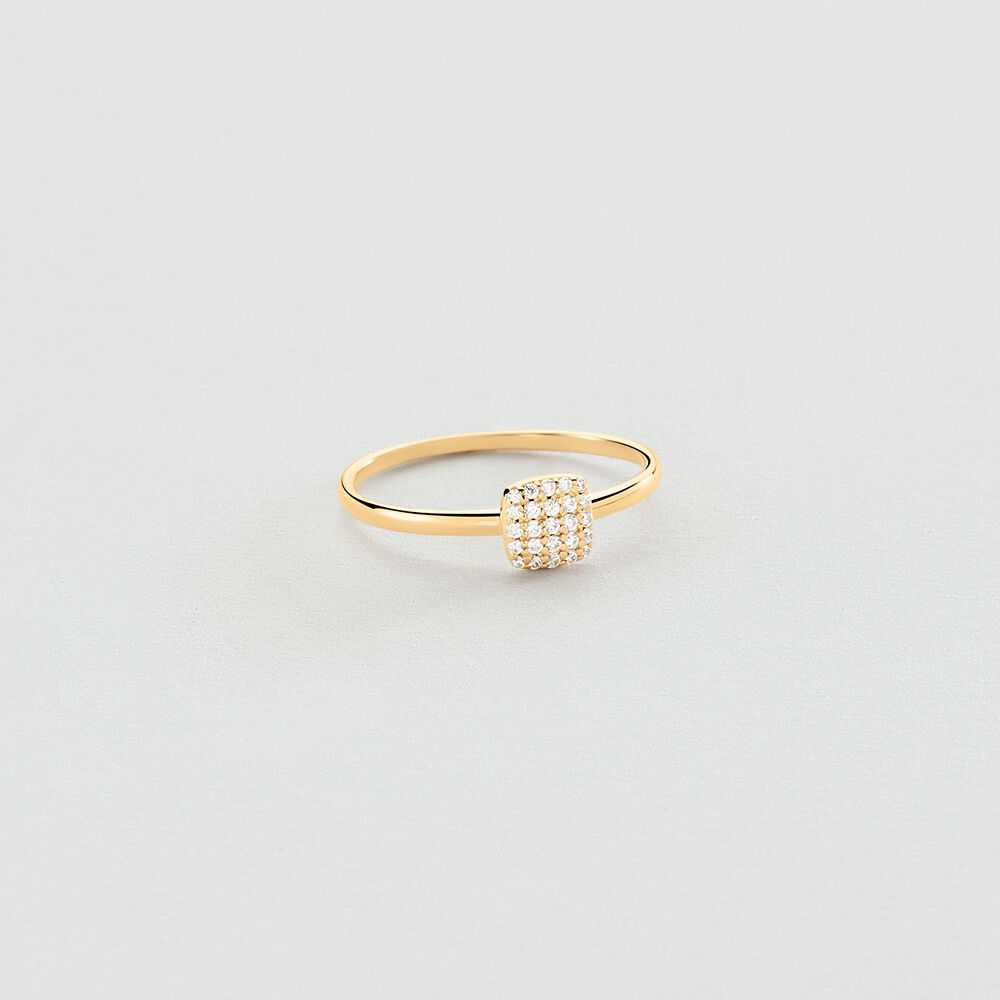 Anillo fino GLORIA - Cristal / Dorado - Anillos  | Agatha
