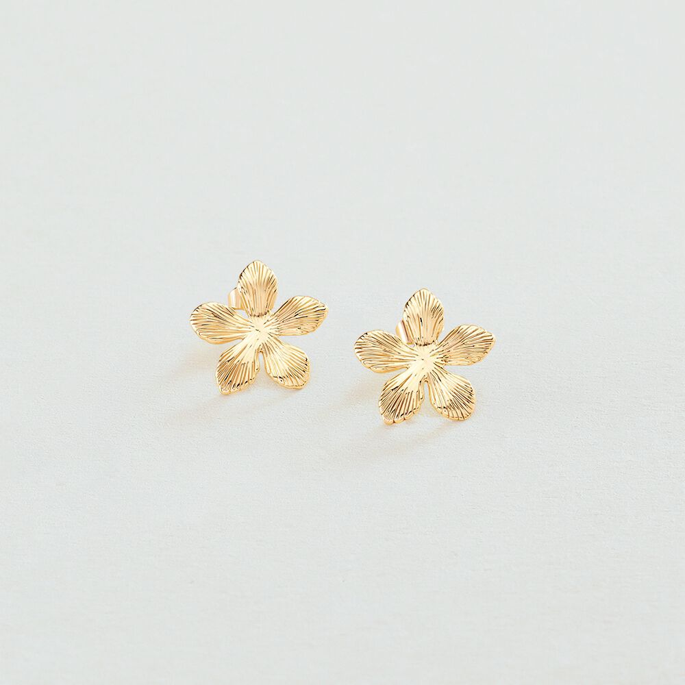 Pendientes cortos BLOOM - Dorado - Pendientes cortos  | Agatha