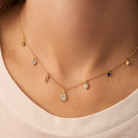 Collar corto RAINBOW - Multicolor / Oro - Collares  | Agatha