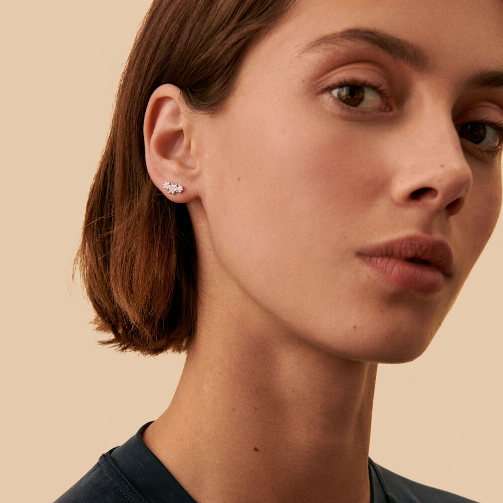 Piercing mini TRIOFLOR - Cristal / Plateado - Piercings  | Agatha