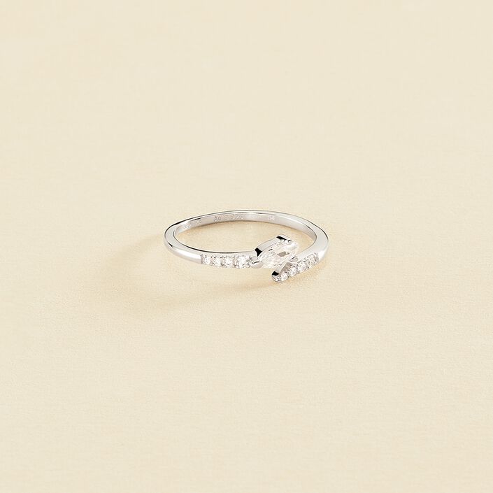 Anillo fino SNAKY - Cristal / Plateado - Anillos  | Agatha